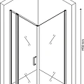 Душевой уголок Berges Urban 100x100см 061012 профиль хром, стекло прозрачное