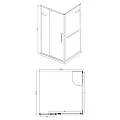 Душевой уголок Bravat Line 90x90см BS090.2116A профиль хром, стекло прозрачное