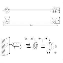 Полотенцедержатель Kordi KD 6911 бронза