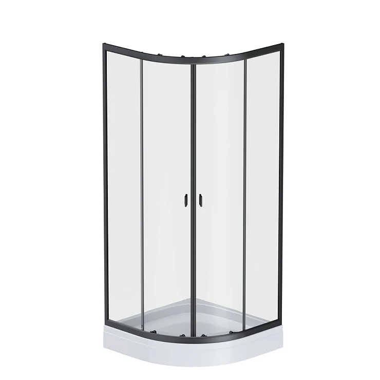 Душевой уголок AM.PM X-Joy 80x80см W88E-205-080BT профиль матовый черный, стекла прозрачные