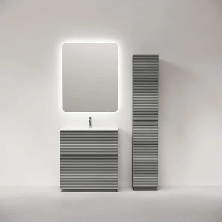 Тумба под раковину Sancos Folk Floor 80 FL80FES напольная, Ergraut soft