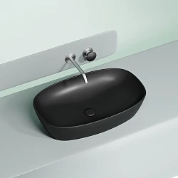Раковина накладная Ceramica nova Element 600*380*138мм CN6049MB черная матовая